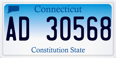 CT license plate AD30568