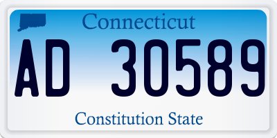 CT license plate AD30589