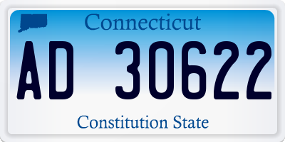 CT license plate AD30622