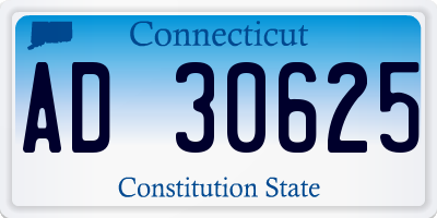CT license plate AD30625