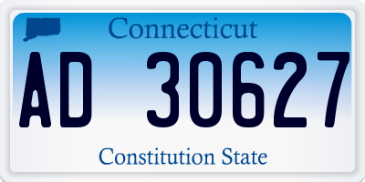CT license plate AD30627