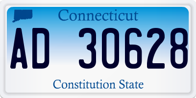 CT license plate AD30628