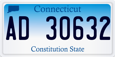 CT license plate AD30632