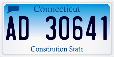 CT license plate AD30641