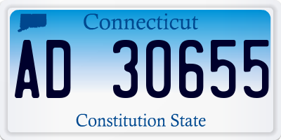 CT license plate AD30655