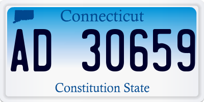 CT license plate AD30659