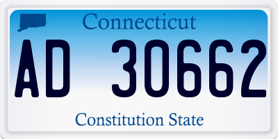 CT license plate AD30662