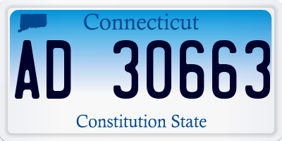 CT license plate AD30663