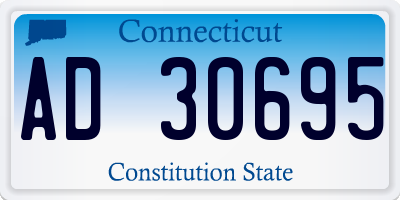 CT license plate AD30695