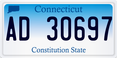 CT license plate AD30697