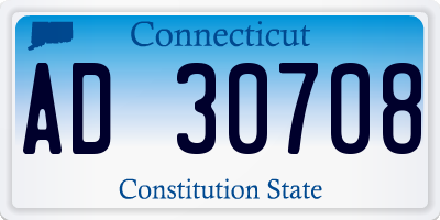 CT license plate AD30708