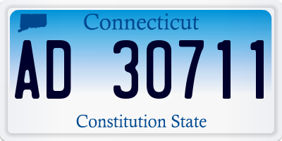 CT license plate AD30711