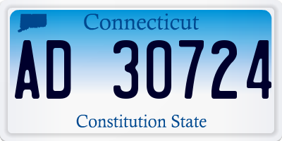 CT license plate AD30724