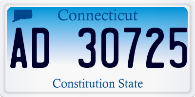 CT license plate AD30725