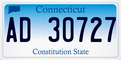 CT license plate AD30727