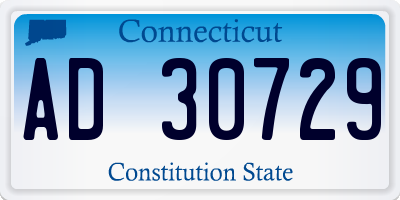 CT license plate AD30729