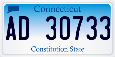 CT license plate AD30733