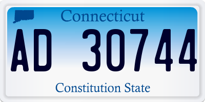 CT license plate AD30744