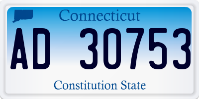 CT license plate AD30753