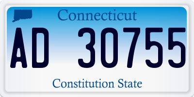 CT license plate AD30755