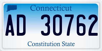 CT license plate AD30762