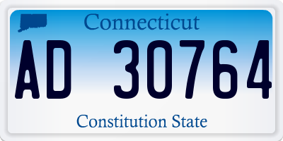 CT license plate AD30764