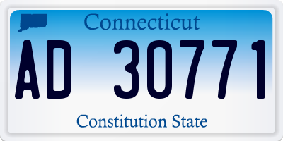 CT license plate AD30771