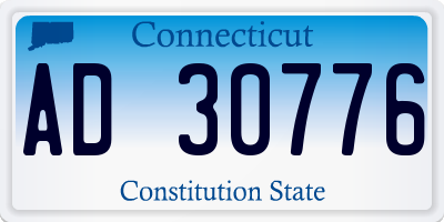 CT license plate AD30776