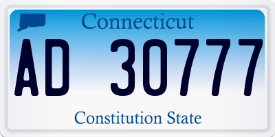 CT license plate AD30777