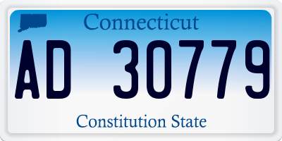 CT license plate AD30779