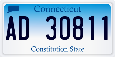 CT license plate AD30811