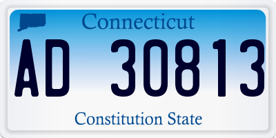 CT license plate AD30813