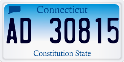 CT license plate AD30815