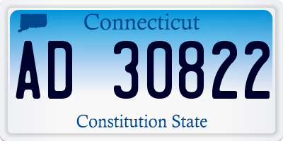 CT license plate AD30822