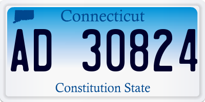 CT license plate AD30824