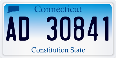 CT license plate AD30841