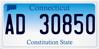 CT license plate AD30850