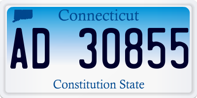 CT license plate AD30855