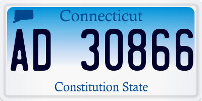 CT license plate AD30866