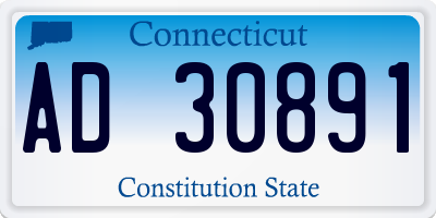 CT license plate AD30891