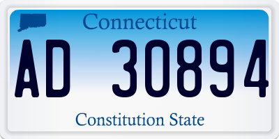 CT license plate AD30894