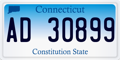 CT license plate AD30899