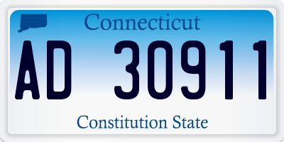 CT license plate AD30911