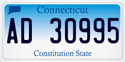 CT license plate AD30995