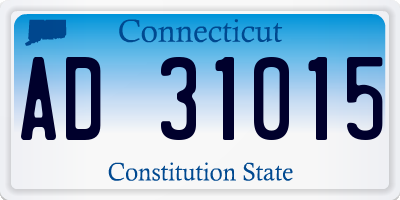 CT license plate AD31015