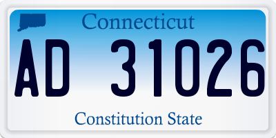 CT license plate AD31026
