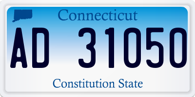 CT license plate AD31050
