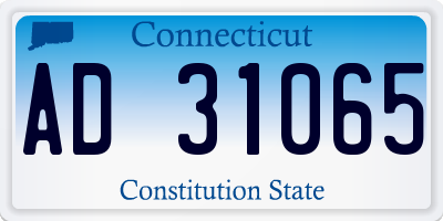 CT license plate AD31065