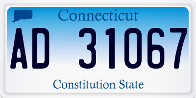 CT license plate AD31067