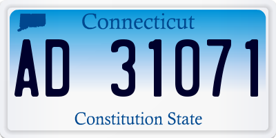 CT license plate AD31071